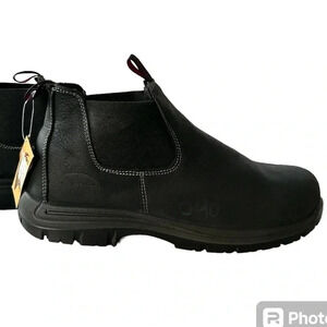 NWT Avenger Mens Foreman Romeo Black Leather Work Boots Sz 14 M Composite Toe